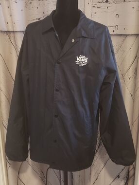 Mens VANS Lined Nylon Performance Windbreaker Jacket - Large